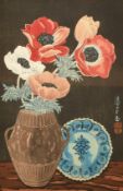 Mokuchu Urushibara (1888-1953), still life of flowers, woodcut in colours, signed in pencil, 12