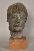 Sally Hersh (1936-2010), 'Veronica', a head study, ciment fondu, 16.5