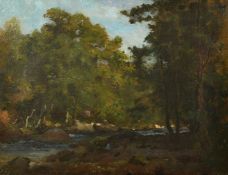 English School, Circa 1898, a view of a river around Goathland, North Yorkshire, oil on canvas,