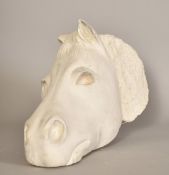 Sally Hersh (1936-2010), Equus, head study of a horse, circa 1975, plaster, 18