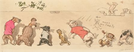 Boris O'Klein, 'Eternel Ennemies', colour print, signed and inscribed in pencil, sheet size 8.25