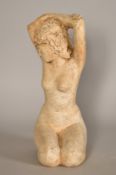 Sally Hersh (1936-2010), kneeling girl (Maquette), plaster, 15