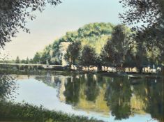 Edward Dawson (1941-1999), 'Sunlight and Shadows', oil on canvas, signed, 12