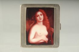 A GOOD ENGINE TURNED SILVER CIGARETTE CASE. 8cms x 7cms. Birmingham 1831. Weight 123 grams. The