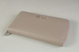 A NEW CHOPPARD GREY PURSE. 8ins long.