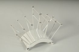 A CHRISTOPHER DRESSER DESIGN TOAST RACK.