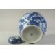 A LARGE CHINESE BLUE AND WHITE PORCELAIN PRUNUS JAR AND COVER, the base with character mark, 29cm - Image 7 of 7