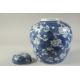 A LARGE CHINESE BLUE AND WHITE PORCELAIN PRUNUS JAR AND COVER, the base with character mark, 29cm - Image 5 of 7