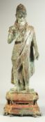 A 20TH CENTURY INDIAN BRONZE STANDING FIGURE, 57cm high.