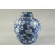A LARGE CHINESE BLUE AND WHITE PORCELAIN PRUNUS JAR AND COVER, the base with character mark, 29cm - Image 4 of 7