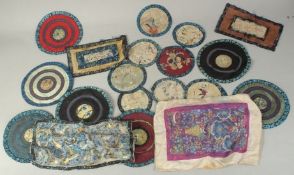 A COLLECTION OF NINETEEN CHINESE TEXTILES, (qty).