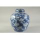 A LARGE CHINESE BLUE AND WHITE PORCELAIN PRUNUS JAR AND COVER, the base with character mark, 29cm - Image 3 of 7