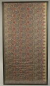 A FINE 19TH CENTURY FRAMED KASHMIRI PAISLEY STYLE TEXTILE.