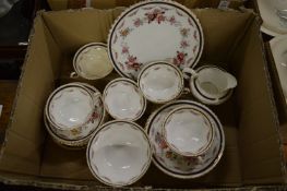 Floral decorated part tea service.