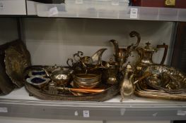 Quantity of plated ware to include a good Sheffield plated ewer, salver, entree dishes and covers