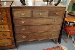 A George III mahogany chest of drawers.