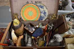 Suitcase containing miscellaneous collectables.