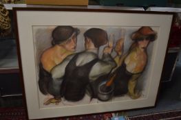 Juarez Machado, 'Salute' mixed media, signed and dated 1999.