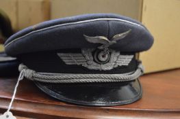 A Luftwaffe peaked cap.
