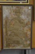 Rose Domb, study of a seated figure, mixed media, signed and dated 1966.