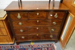 A good 19th century mahogany chest with three short and three long drawers.