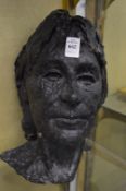 Bust of a woman, bronze resin.