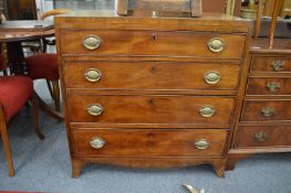 A small George III mahogany straight front four drawer chest.