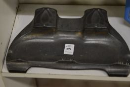 An Art Nouveau pewter desk stand.