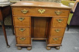 A good 18th century oak kneehole desk.
