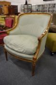 A good 19th century French gilt wood fauteuil.