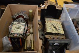 Two unusual Continental painted wall clocks.