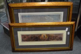 A group of four colour prints relating to Malta, uniformly framed and glazed.