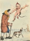 John Cawse after G M Woodward, 'Jacky Frost !!', hand coloured etching, 13