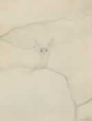 Charles Prosper Sainton (1861-1914), an angel on a branch, silverpoint drawing, signed in pencil,