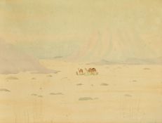 Caroline Emily Gray Hill (1843-1924), a pair of watercolour scenes of extensive North African views,