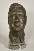 Samuel Tonkiss (1909-1992), a bronze bust of Laurence Stephen Lowry, signed and numbered 5/6, with