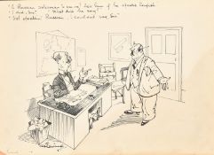 Alan D'Egville, 'A Russian Salesman.......', ink cartoon, inscribed 'Punch', 10.5