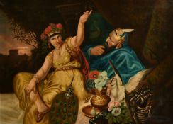 After Ferdinand Keller, 'Scheherazade und Sultan Schariar', circa 1900, oil on canvas, 20