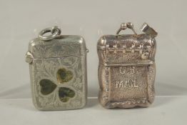 A SILVER AND SHAMROCK VESTA and a U S RAIL VESTA. (2).