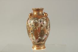 A SMALL JAPANESE SATSUMA VASE. 5ins high.