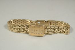 A LADIES 14K GOLD WRIST WATCH. No. 66 1160 051. Gross weight: 28gms.