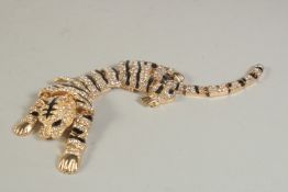 A PANTHER COSTUME BROOCH. 25cms long.