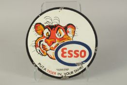 A CIRCULAR ENAMEL SIGN 