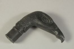 A BRONZE WALKING STICK HANDLE 