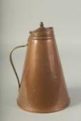 A W. A. S. BENSON COPPER JUG. 10ins high