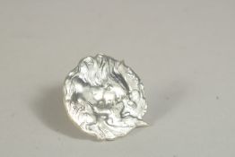 A STERLING SILVER BROOCH.