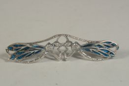 A SILVER DRAGONFLY BROOCH.