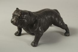 A BRONZE BULLDOG. 7.5ins long.