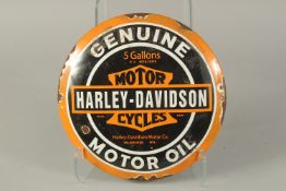 A CIRCULAR ENAMEL SIGN 