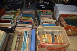 A large quantity of books.